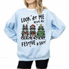 Funny Raccoons DTG Printed Christmas Sweatshirt