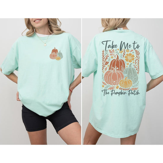 Take me to the Pumpkin Patch Sweatshirt or T-Shirt, Fall Pumpkin Patch Shirt, Autumn Cozy Outfit, Rustic Farmhouse Fall Shirt