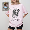 Custom Pet T-Shirt with Photo & Name DTG Printed | Personalized Pet Portrait Shirt | Custom Dog Cat Graphic Tee | Pet Lover Gift