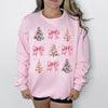 Pink Christmas Icons Sweatshirt or T-Shirt | Cute Holiday Graphic Tee | Pink Christmas Shirt
