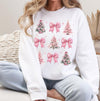 Pink Christmas Icons Sweatshirt or T-Shirt | Cute Holiday Graphic Tee | Pink Christmas Shirt