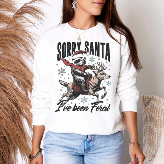 Sorry Santa Sweatshirt or T-Shirt | Cute Holiday Graphic Tee | Funny Christmas Shirt