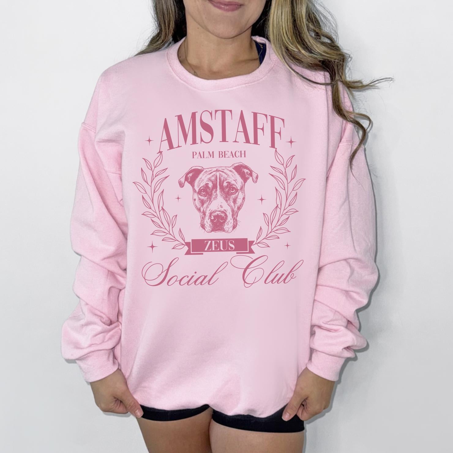 Custom Dog Social Club Pet T-Shirt with Photo & Name DTG Printed | Personalized Pet Portrait Shirt | Custom Dog Cat Graphic Tee