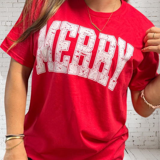 Merry Christmas T-Shirt | Trendy Christmas Shirt | Retro Holiday Shirt | Merry Christmas Outfit
