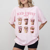 Iced Coffee Club Sweatshirt or T-Shirt, Funny Coffee Lover Graphic Tee, DTG Printed Cozy Coffee Shirt, Caffeine Addict Gift