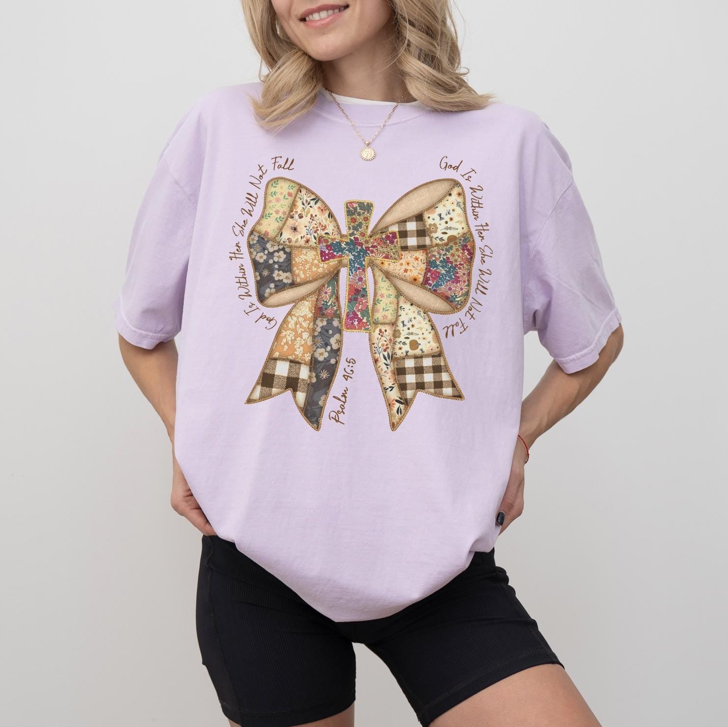 Faith Bow Sweatshirt or T-Shirt, Christian Graphic Tee, DTG Printed Inspirational Shirt, Cute Faith Outfit, Religious Gift for Women