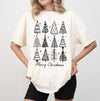 Christmas Trees DTG Printed T-Shirt or Sweatshirt | DTG Printed Holiday Graphic Shirt | Cozy Unisex Christmas Top