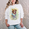 Custom Full Color Pet T-Shirt with Photo & Name DTG Printed | Personalized Pet Portrait Shirt | Custom Dog Cat Graphic Tee | Pet Lover Gift