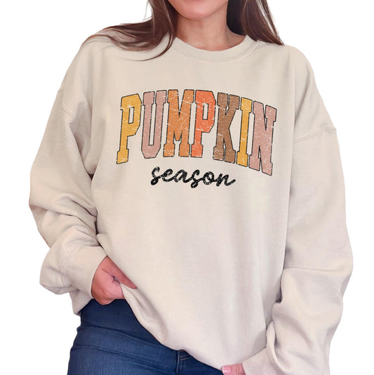 Pumpkin Season Sweatshirt, Pumpkin Season T-Shirt, Fall Graphic Tee, Autumn Cozy Crewneck, DTG Printed Shirt, Cute Fall Outfit