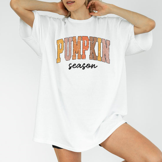 Pumpkin Season Sweatshirt, Pumpkin Season T-Shirt, Fall Graphic Tee, Autumn Cozy Crewneck, DTG Printed Shirt, Cute Fall Outfit