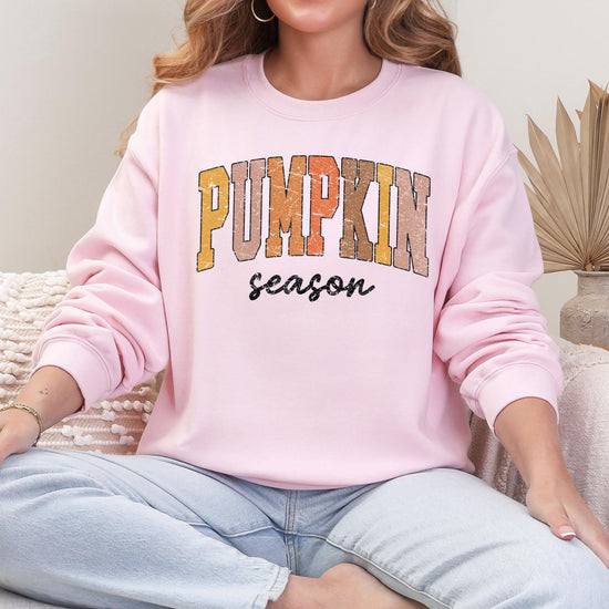 Pumpkin Season Sweatshirt, Pumpkin Season T-Shirt, Fall Graphic Tee, Autumn Cozy Crewneck, DTG Printed Shirt, Cute Fall Outfit