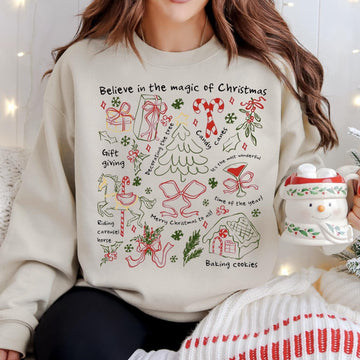 Tis the Season Collage Shirt, Tis the Season Tee, Women's Holiday Tshirt, Festive Holiday Party Tee, Trendy Christmas Shirt, Gift for Her