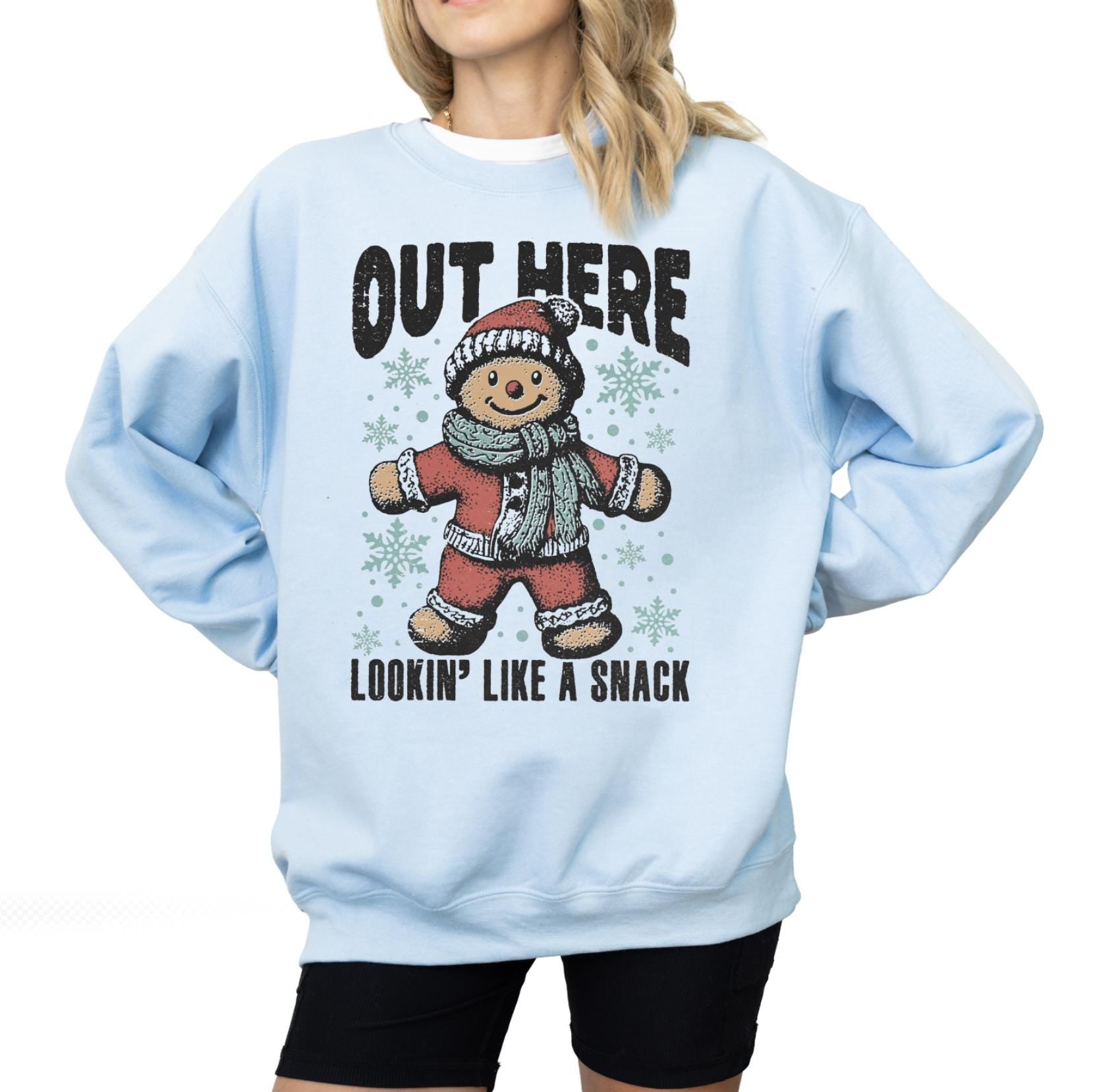 Out Here Looking Like A Snack Sweatshirt or T-Shirt | Cute Holiday Graphic Tee | Funny Christmas Shirt
