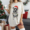 Custom Pet Christmas T-Shirt with Photo & Name DTG Printed | Personalized Pet Portrait Shirt | Custom Dog Cat Graphic Tee | Pet Lover Gift