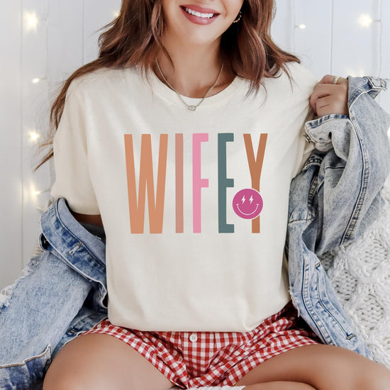 Wifey DTG Printed Sweatshirt or T-Shirt | Cute Wife Graphic Tee