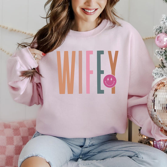 Wifey DTG Printed Sweatshirt or T-Shirt | Cute Wife Graphic Tee