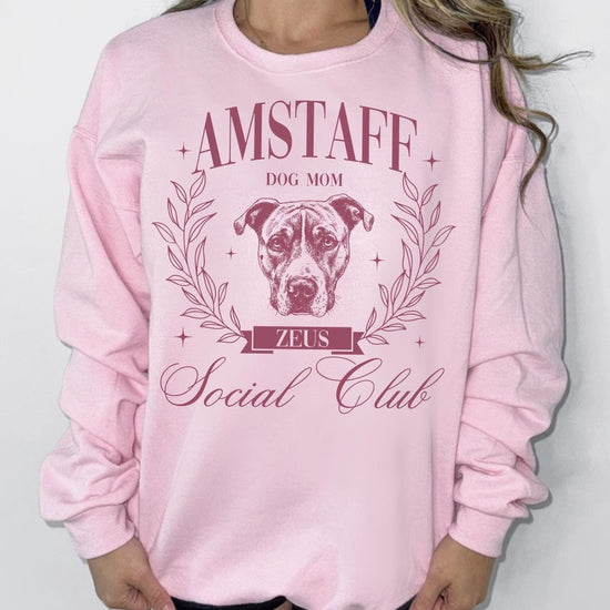 Custom Dog Social Club Pet T-Shirt with Photo & Name DTG Printed | Personalized Pet Portrait Shirt | Custom Dog Cat Graphic Tee