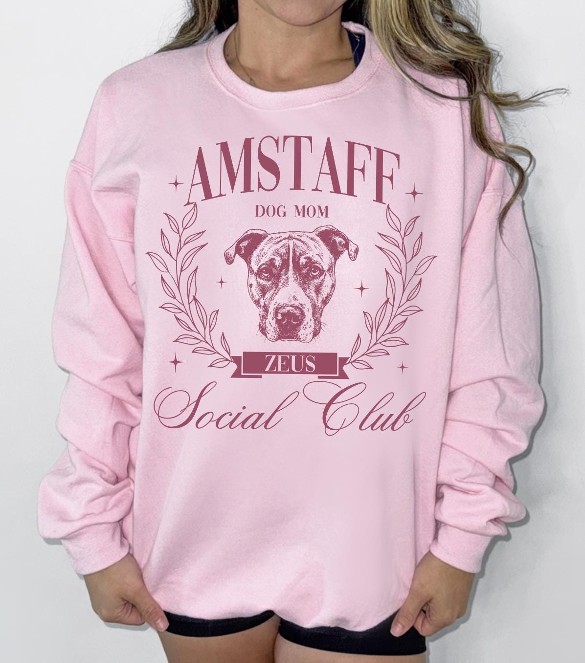 Custom Dog Social Club Pet T-Shirt with Photo & Name DTG Printed | Personalized Pet Portrait Shirt | Custom Dog Cat Graphic Tee