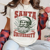 Santa University Christmas Sweatshirt and Hoodie, Retro Holiday Santa Sweatshirt, Merry Christmas Sweater, Christmas Santa Bow