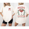 Holiday Spiritz Christmas Sweatshirt, Retro Holiday Santa Sweatshirt, Merry Christmas Sweater, Christmas Santa Bow