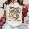 Merry Christmas DTG Printed Pink Sweatshirt or T-Shirt | Cute Holiday Graphic Tee | Pink Christmas Shirt