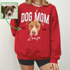 Custom Pet Christmas Sweatshirt with Photo & Name DTG Printed | Personalized Pet Portrait Sweater | Custom Dog Cat Graphic