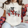 Custom Multi Pet Christmas T-Shirt with Photo & Name DTG Printed | Personalized Pet Portrait Shirt | Custom Dog Cat Sweatshirt