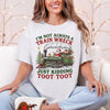 Christmas Train Wreck DTG Printed Pink Santa Sweatshirt or T-Shirt | Cute Holiday Graphic Tee | Pink Christmas Shirt