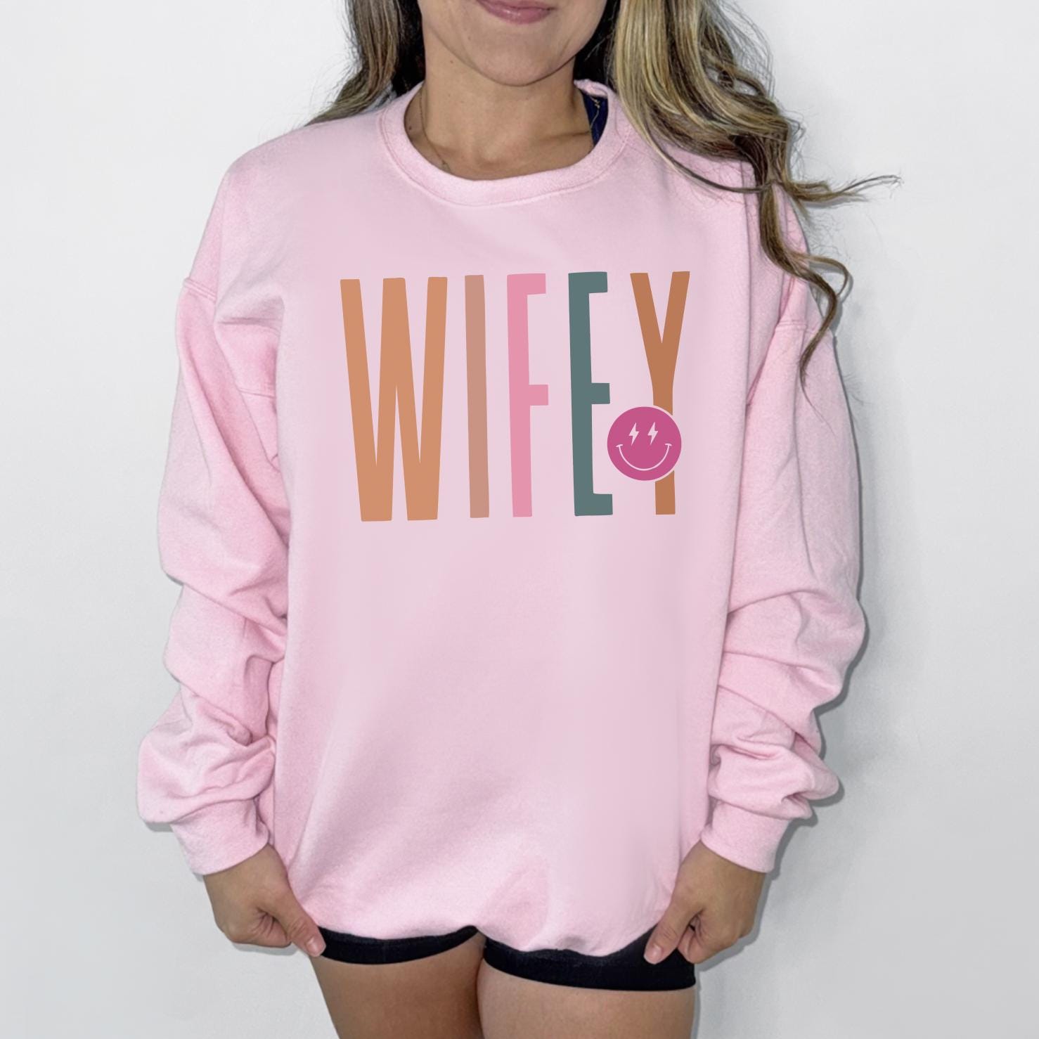 Wifey DTG Printed Sweatshirt or T-Shirt | Cute Wife Graphic Tee