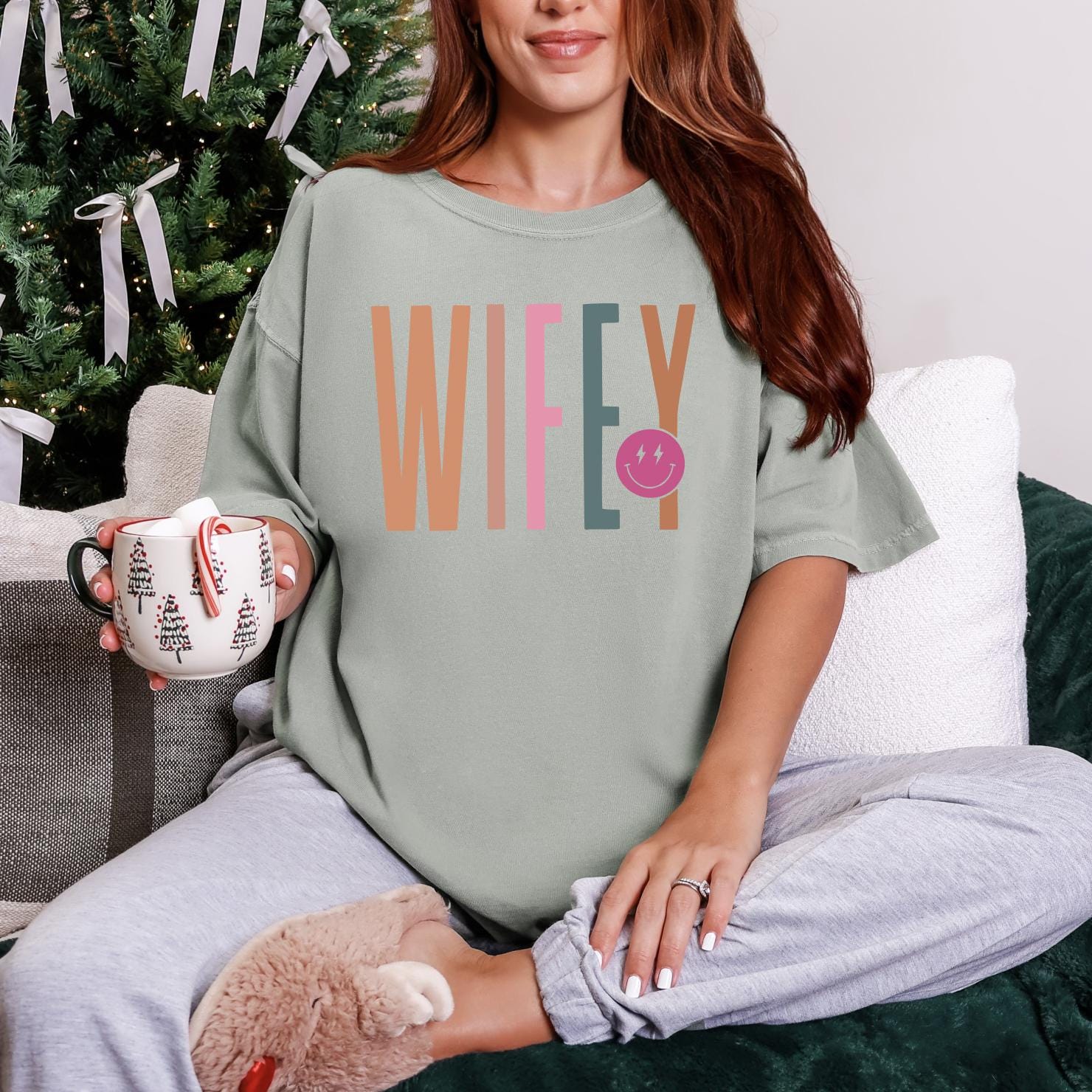 Wifey DTG Printed Sweatshirt or T-Shirt | Cute Wife Graphic Tee