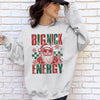 Big Nick Energy Christmas Sweatshirt and Hoodie, Retro Holiday Santa Sweatshirt, Merry Christmas Sweater, Christmas Santa Bow