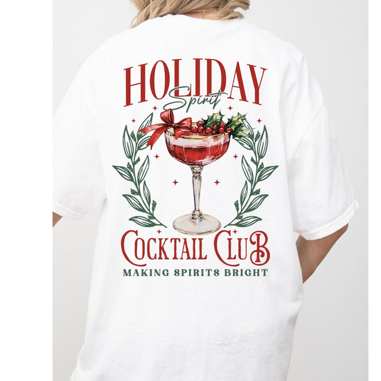 Holiday Spiritz Christmas Sweatshirt, Retro Holiday Santa Sweatshirt, Merry Christmas Sweater, Christmas Santa Bow