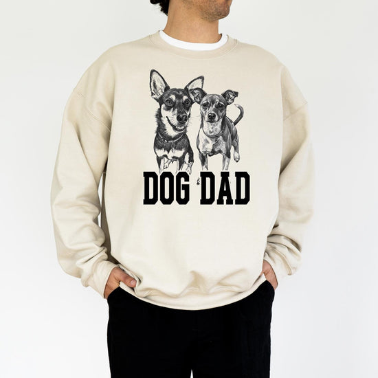 Custom Pet Dog Dad T-Shirt with Photo & Name DTG Printed | Personalized Pet Portrait Shirt | Custom Dog Cat Graphic Tee | Pet Lover Gift