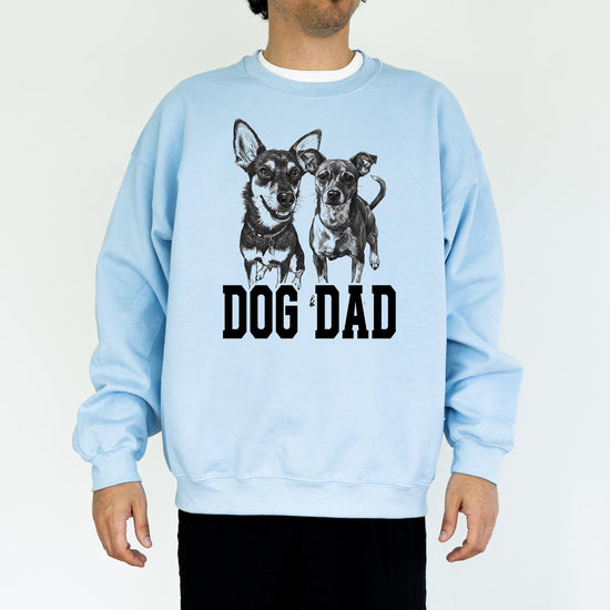 Custom Pet Dog Dad T-Shirt with Photo & Name DTG Printed | Personalized Pet Portrait Shirt | Custom Dog Cat Graphic Tee | Pet Lover Gift