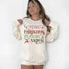 Merry Christmas Ya Filthy Animal DTG Printed Christmas Sweatshirt or T-Shirt | Cute Holiday Graphic Tee | Pink Christmas Shirt