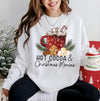 Christmas Movies DTG Printed Christmas Sweatshirt or T-Shirt | Cute Holiday Graphic Tee | Pink Christmas Shirt