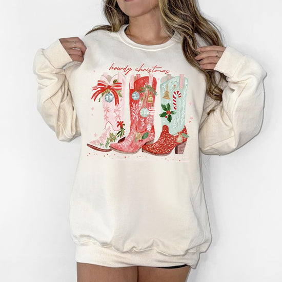 Cowgirl Christmas Sweatshirt or T-Shirt | Funny Mom Shirt | Trendy Graphic Sweatshirt | Gifts for Her