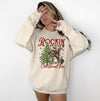 Rocking Around the Christmas Tree Sweatshirt, Retro Holiday Santa Sweatshirt, Merry Christmas Sweater, Christmas Santa Bow