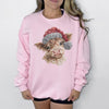 Faux Yarn Highland Cow Sweatshirt or T-Shirt | Cute Highland Cow Shirt | DTG Printed Farmhouse Tee | Cozy Western Cow Sweater
