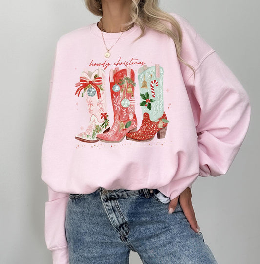 Cowgirl Christmas Sweatshirt or T-Shirt | Funny Mom Shirt | Trendy Graphic Sweatshirt | Gifts for Her