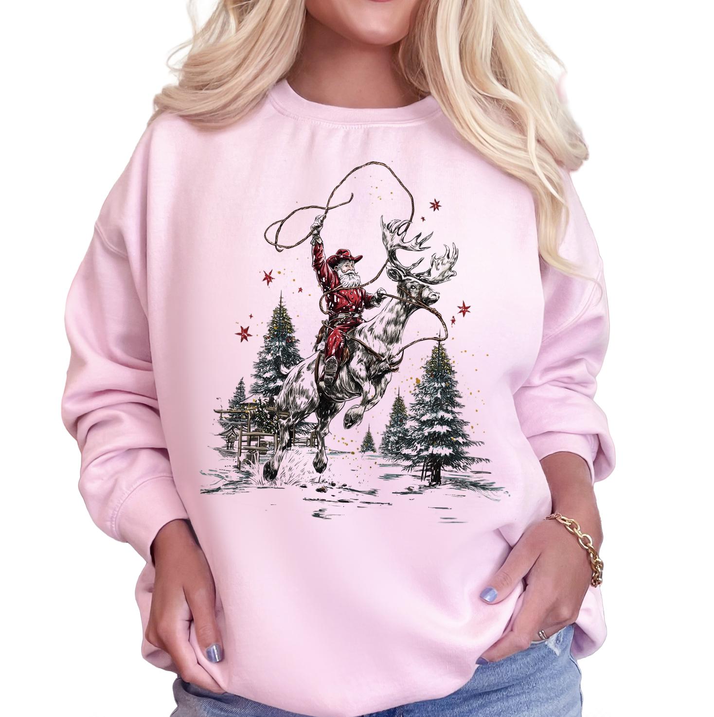 Cowboy Christmas Sweatshirt or T-Shirt | Funny Mom Shirt | Trendy Graphic Sweatshirt | Gifts for Her