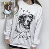 Custom Pet T-Shirt with Photo & Name DTG Printed | Personalized Pet Portrait Shirt | Custom Dog Cat Graphic Tee | Pet Lover Gift