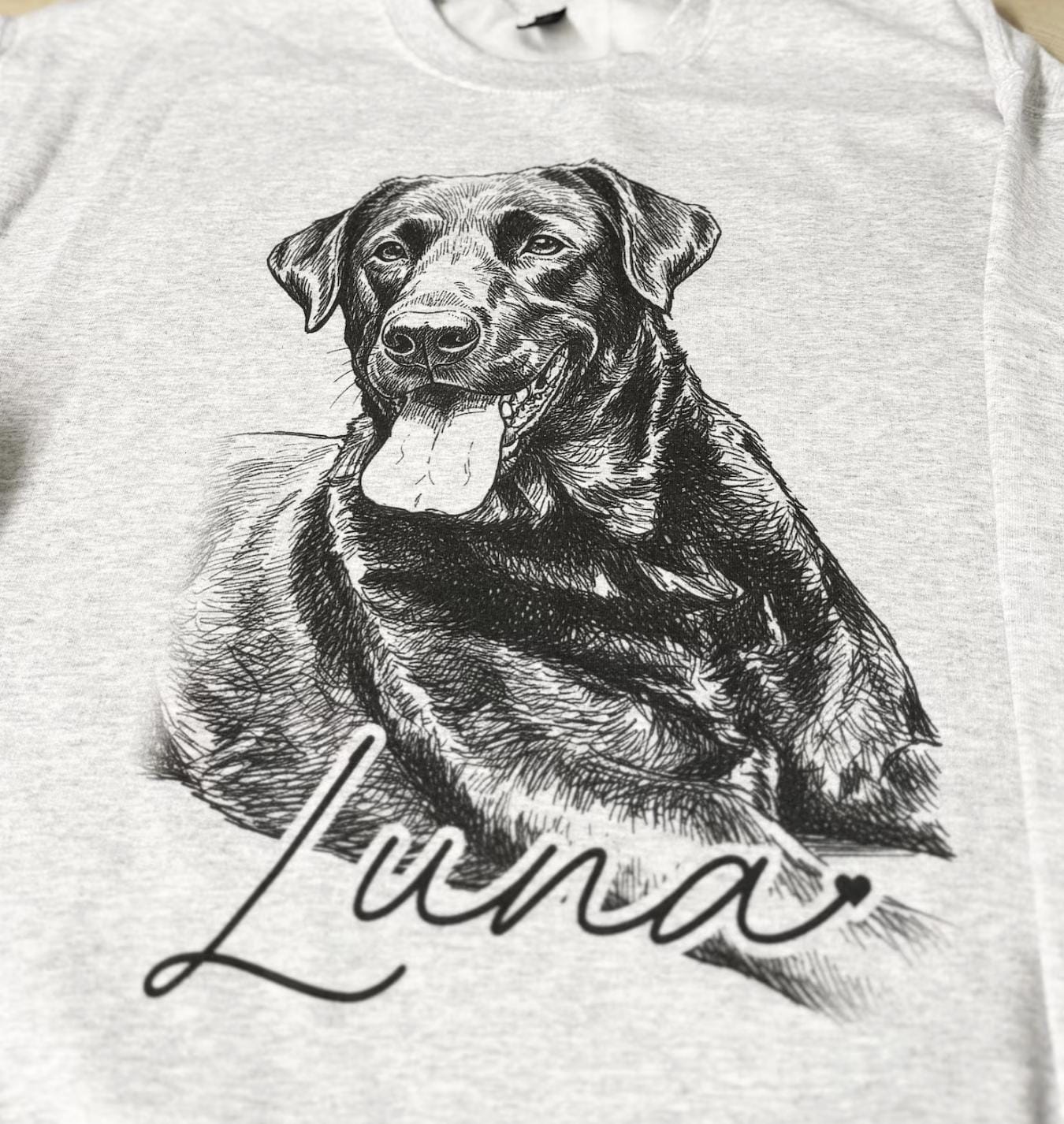 Custom Pet T-Shirt with Photo & Name DTG Printed | Personalized Pet Portrait Shirt | Custom Dog Cat Graphic Tee | Pet Lover Gift