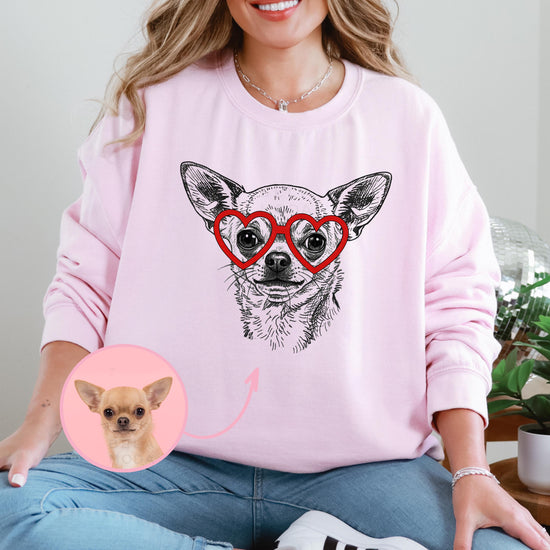 Custom Pet Valentine's Day T-Shirt with Photo & Name DTG Printed | Personalized Pet Shirt | Custom Dog Cat Graphic Tee | Pet Lover Gift
