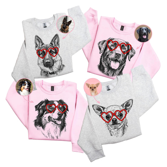 Custom Pet Valentine's Day T-Shirt with Photo & Name DTG Printed | Personalized Pet Shirt | Custom Dog Cat Graphic Tee | Pet Lover Gift
