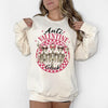 Anti Valentines Day Sweatshirt, DTG Printed Womens, Anti Valentine's Day Graphic Shirt