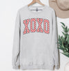 Valentines Heart XOXO Sweatshirt, DTG Printed Womens Valentine's Day Sweatshirt, Couple Gift Sweatshirt, Anniversary Day Gift