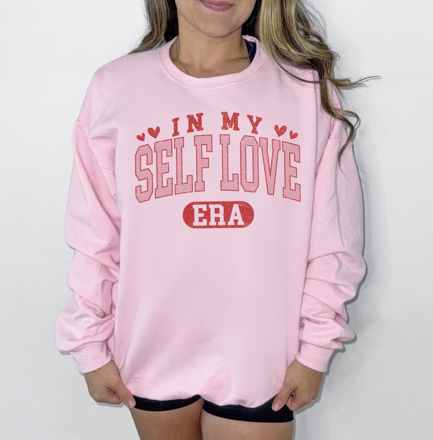 Self Love Valentines Sweatshirt, DTG Printed Womens Valentine's Day Sweatshirt, Couple Gift Sweatshirt, Anniversary Day Gift