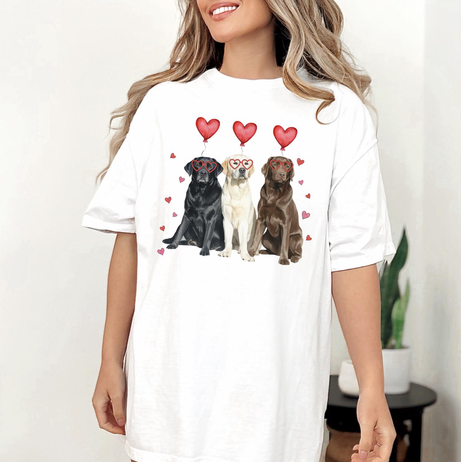 Custom Pet Valentine's Day T-Shirt with Photo & Name DTG Printed | Personalized Pet Shirt | Custom Dog Cat Graphic Tee | Pet Lover Gift