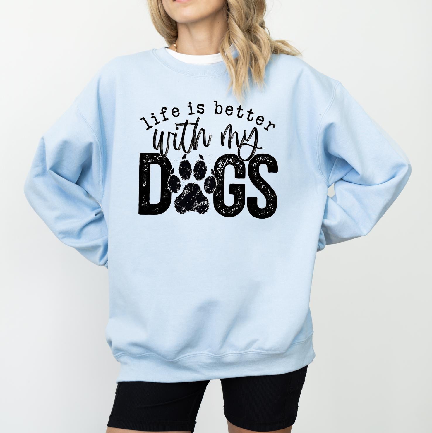 Dog Mom T-Shirt or Sweatshirt – Funny Dog Lover Shirt, DTG Printed Graphic Tee, Gift for Dog Moms, Pet Lover Apparel